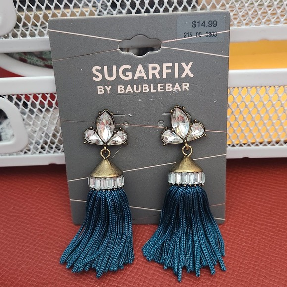 NEW BaubleBar for Target SUGARFIX Collaboration Statement Tassel Earrings - Picture 2 of 5
